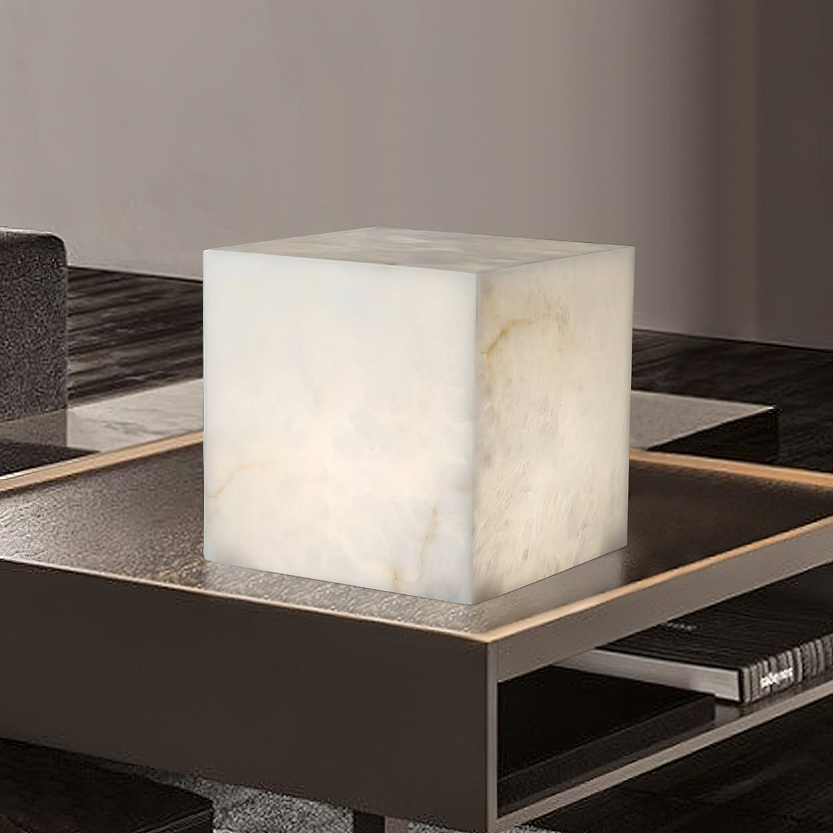Alabaster Cubic Table Lamp - view 8