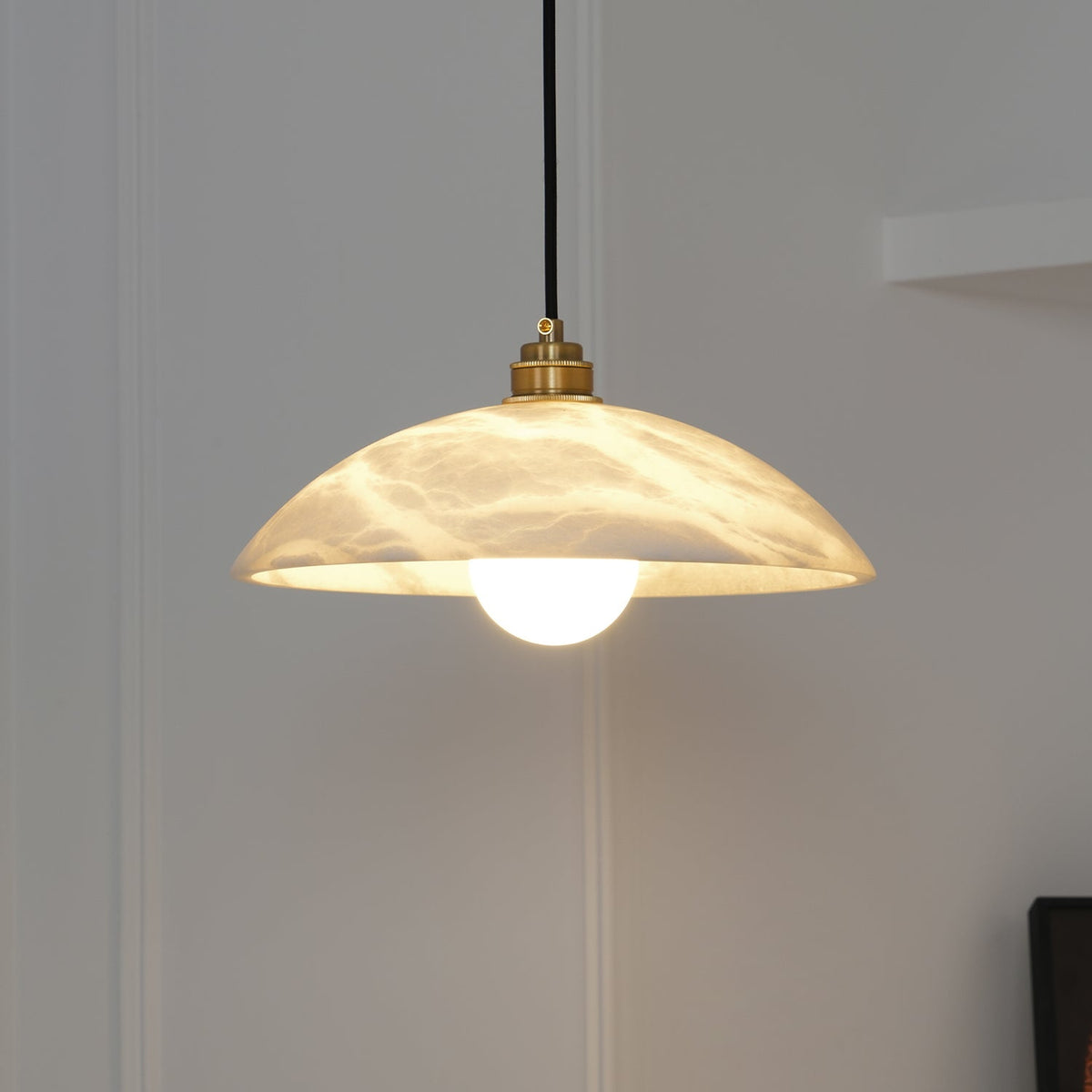 Alabaster Dome Swag Pendant Lamp