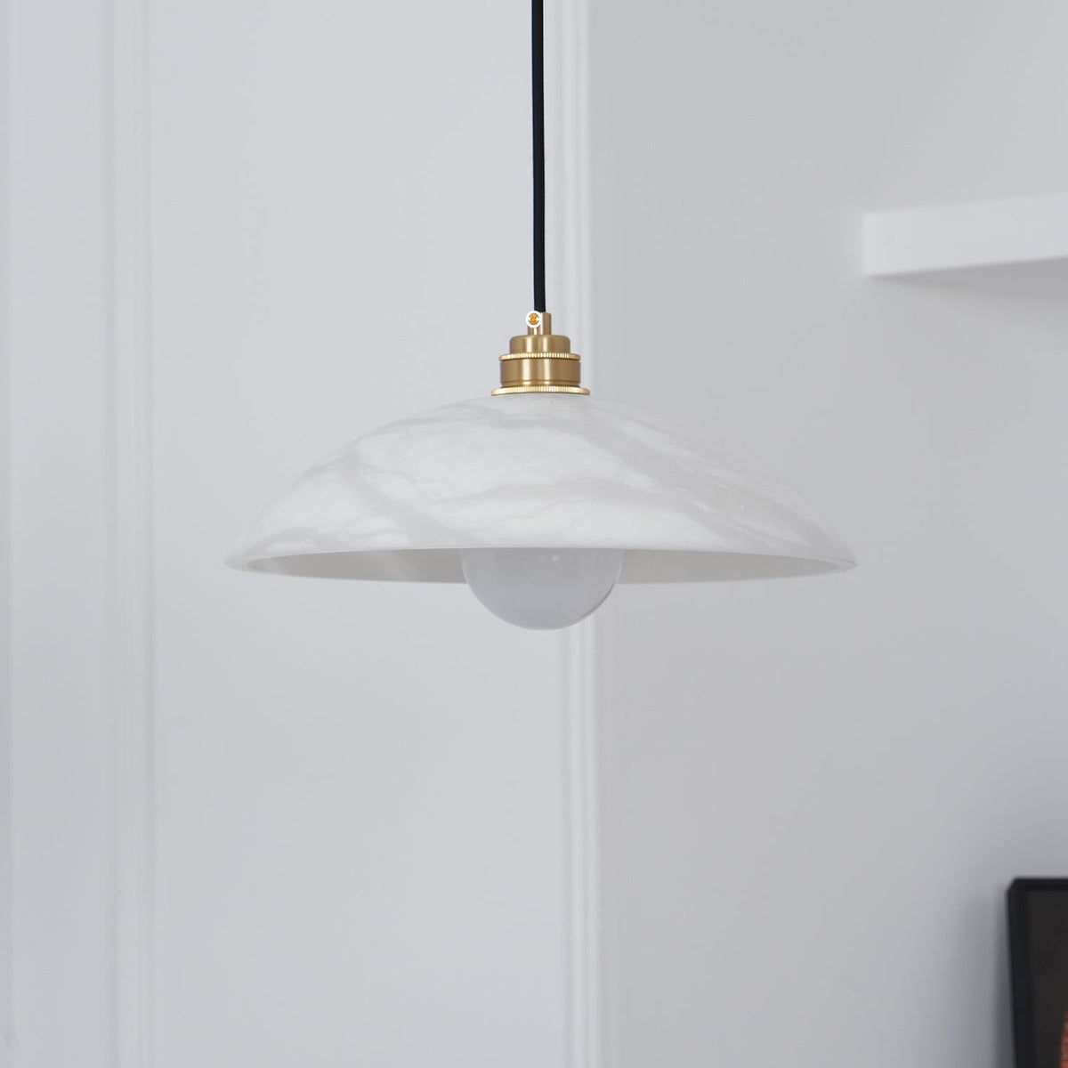 Alabaster Dome Swag Pendant Lamp