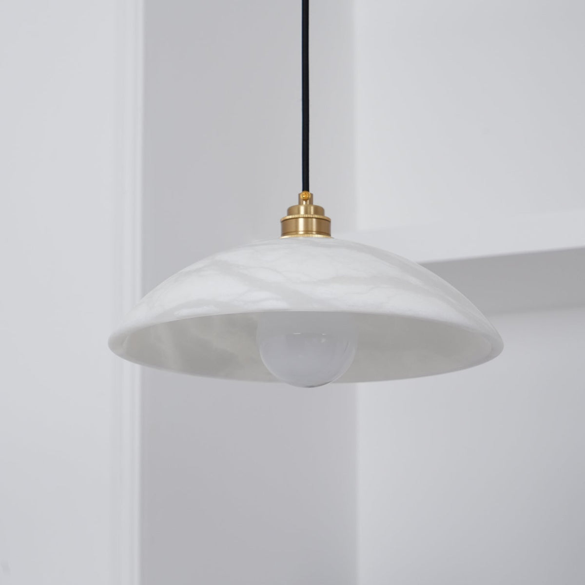 Alabaster Dome Pendant Light