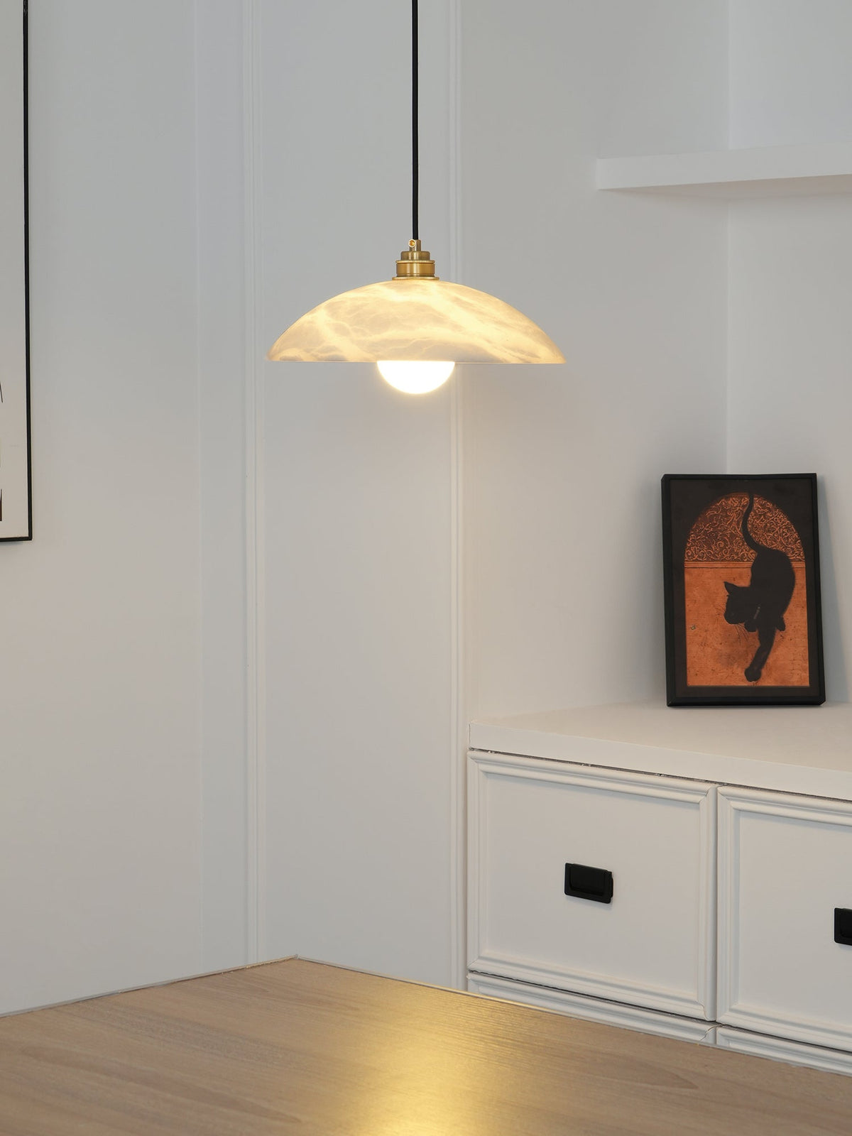 Alabaster Dome Pendant Light