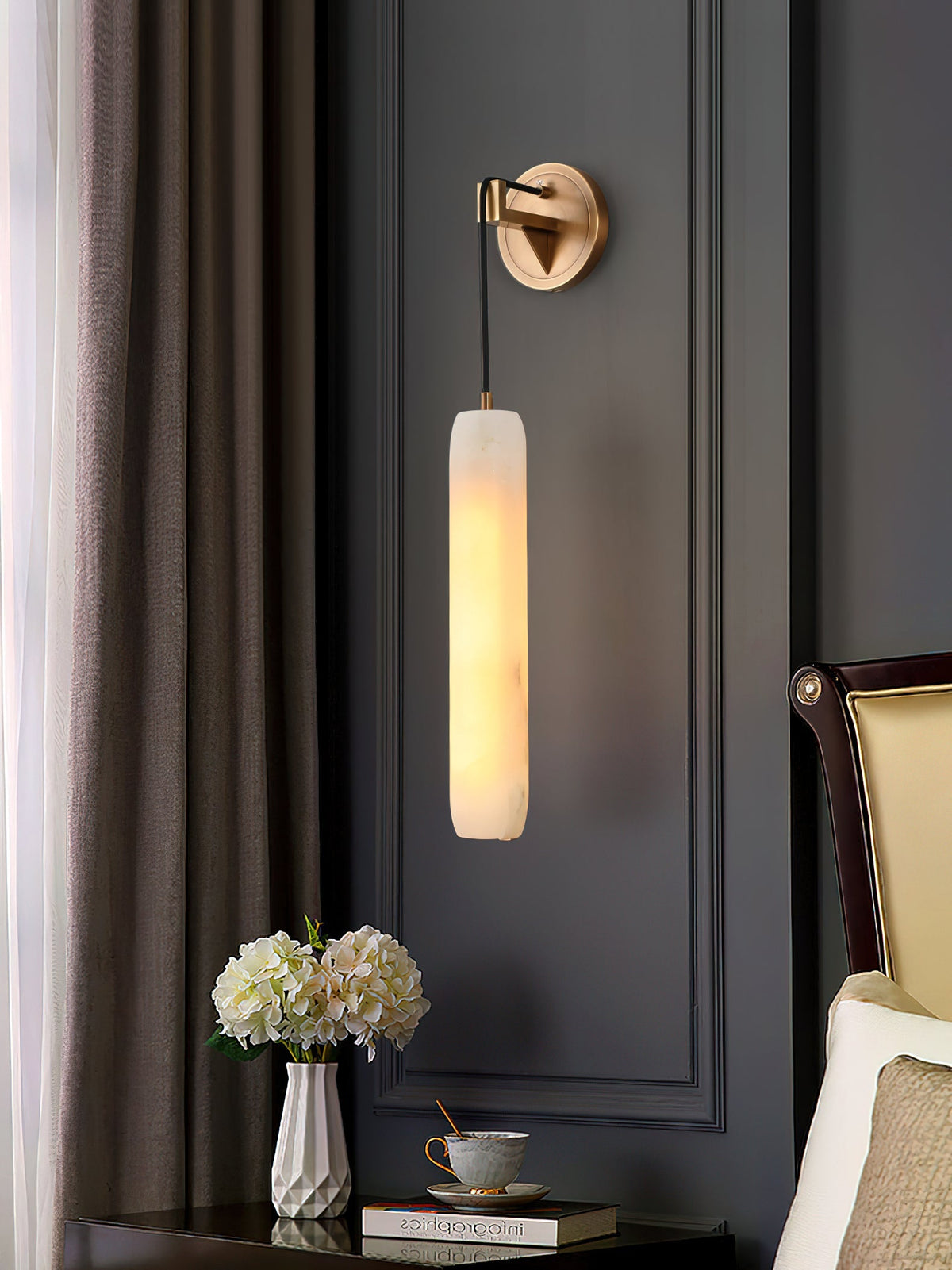 Alabaster Flute Wall Lamp - view 10
