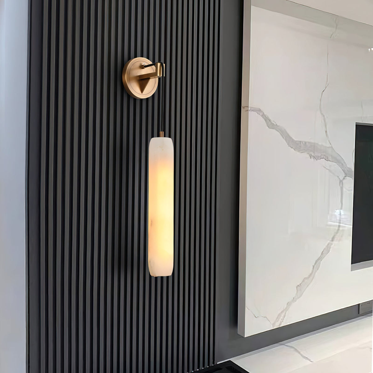 Alabaster Flute Wall Lamp - view 3