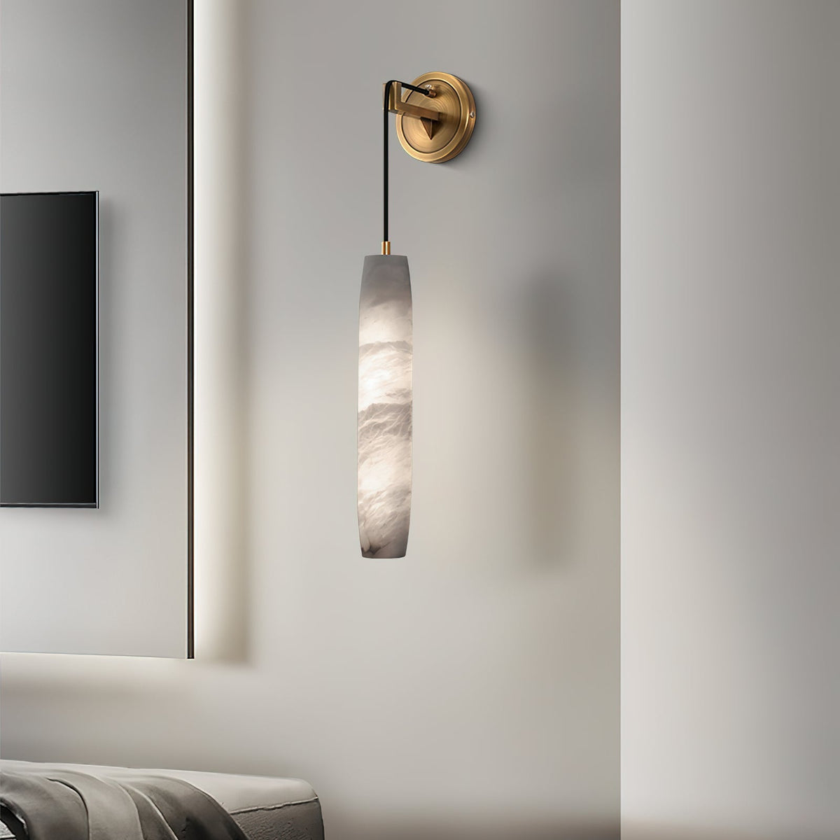 Alabaster Flute Wall Lamp - view 7