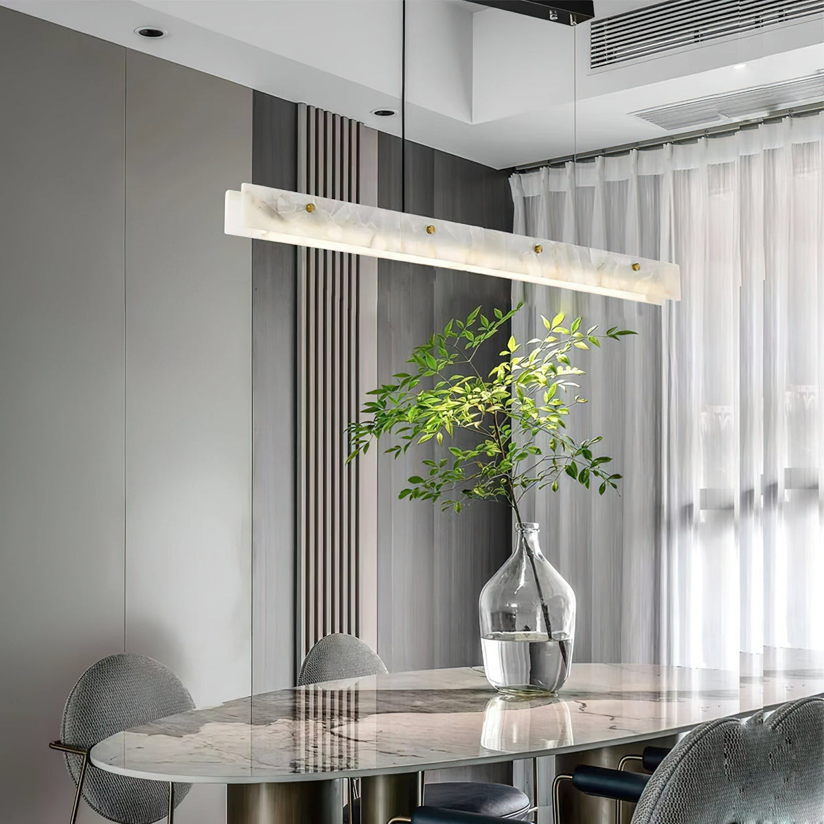 Alabaster LED Linear Pendant Light