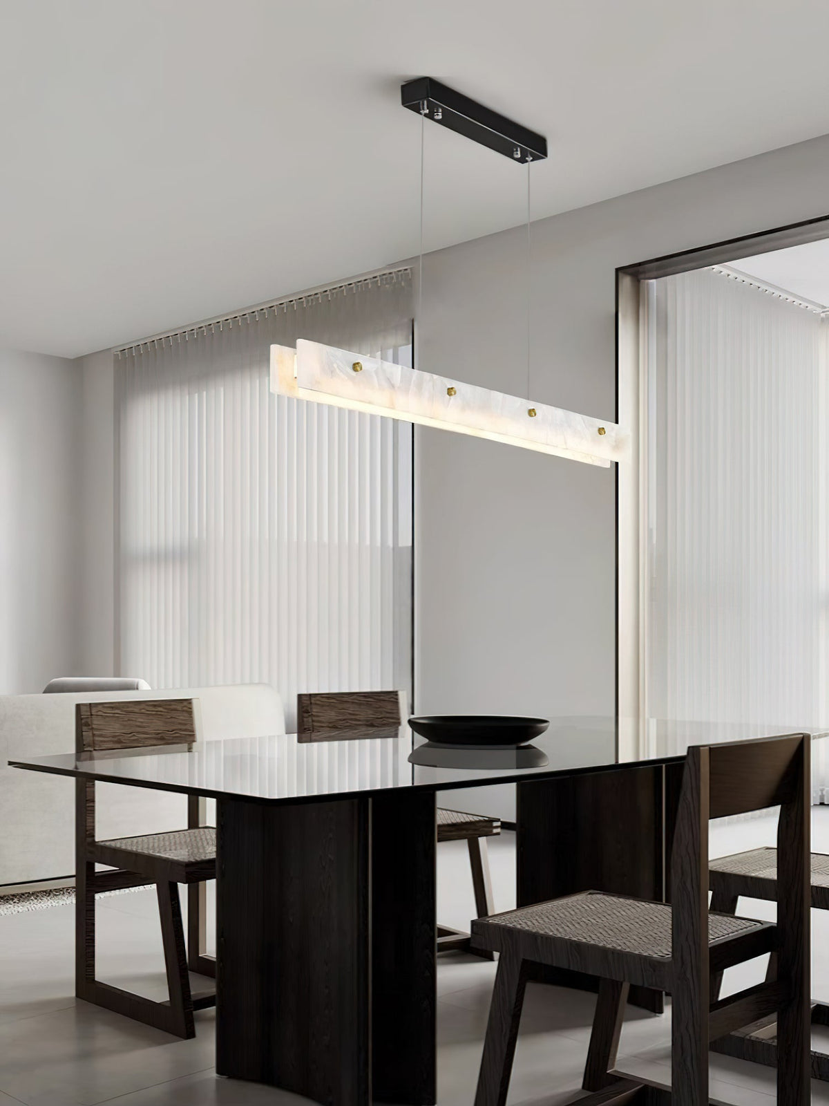 Alabaster LED Linear Pendant Light