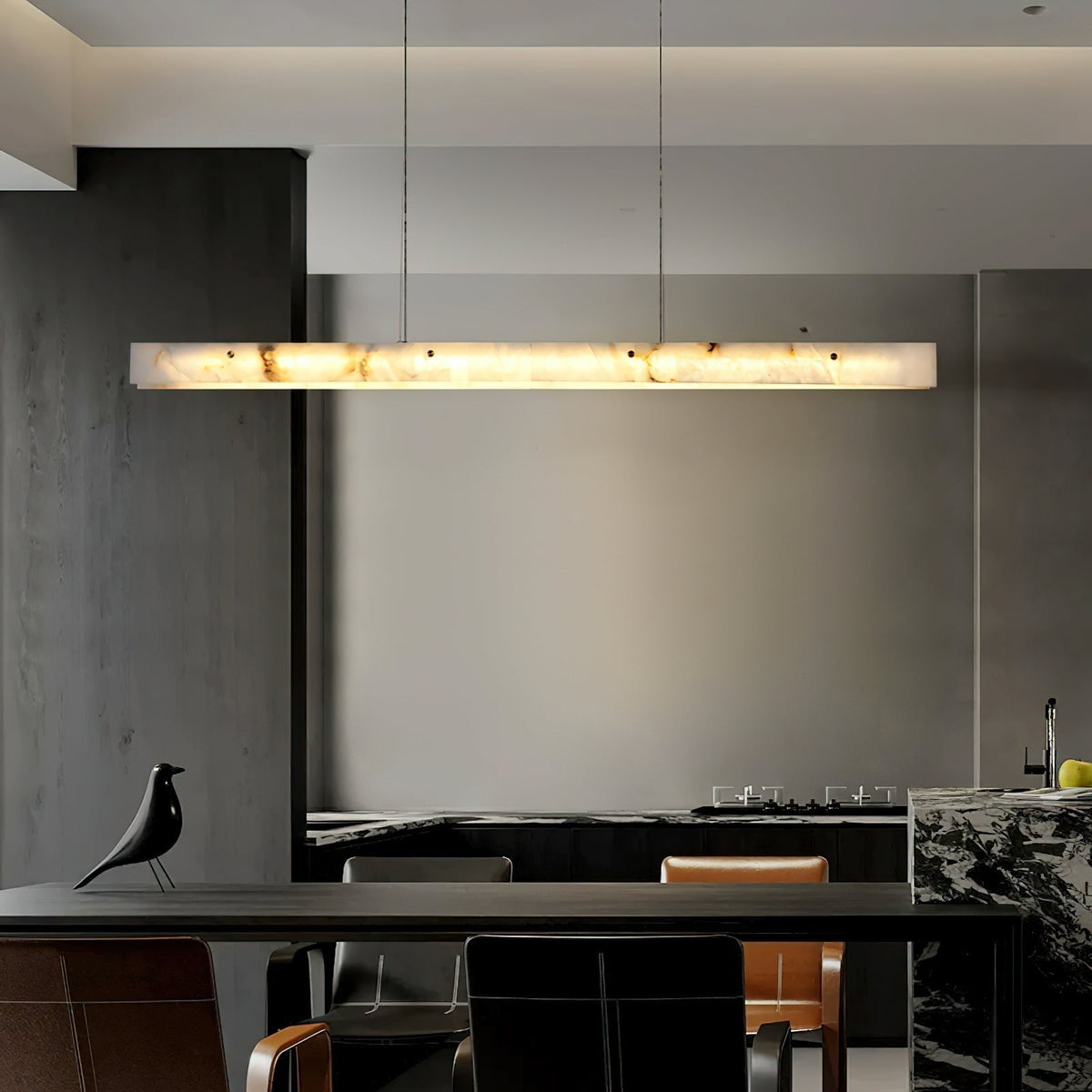 Alabaster LED Linear Pendant Light