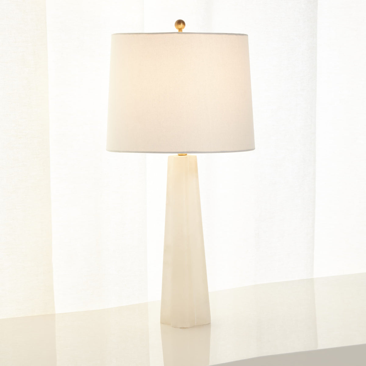 Marble Quatrefoil Table Lamp - view 10