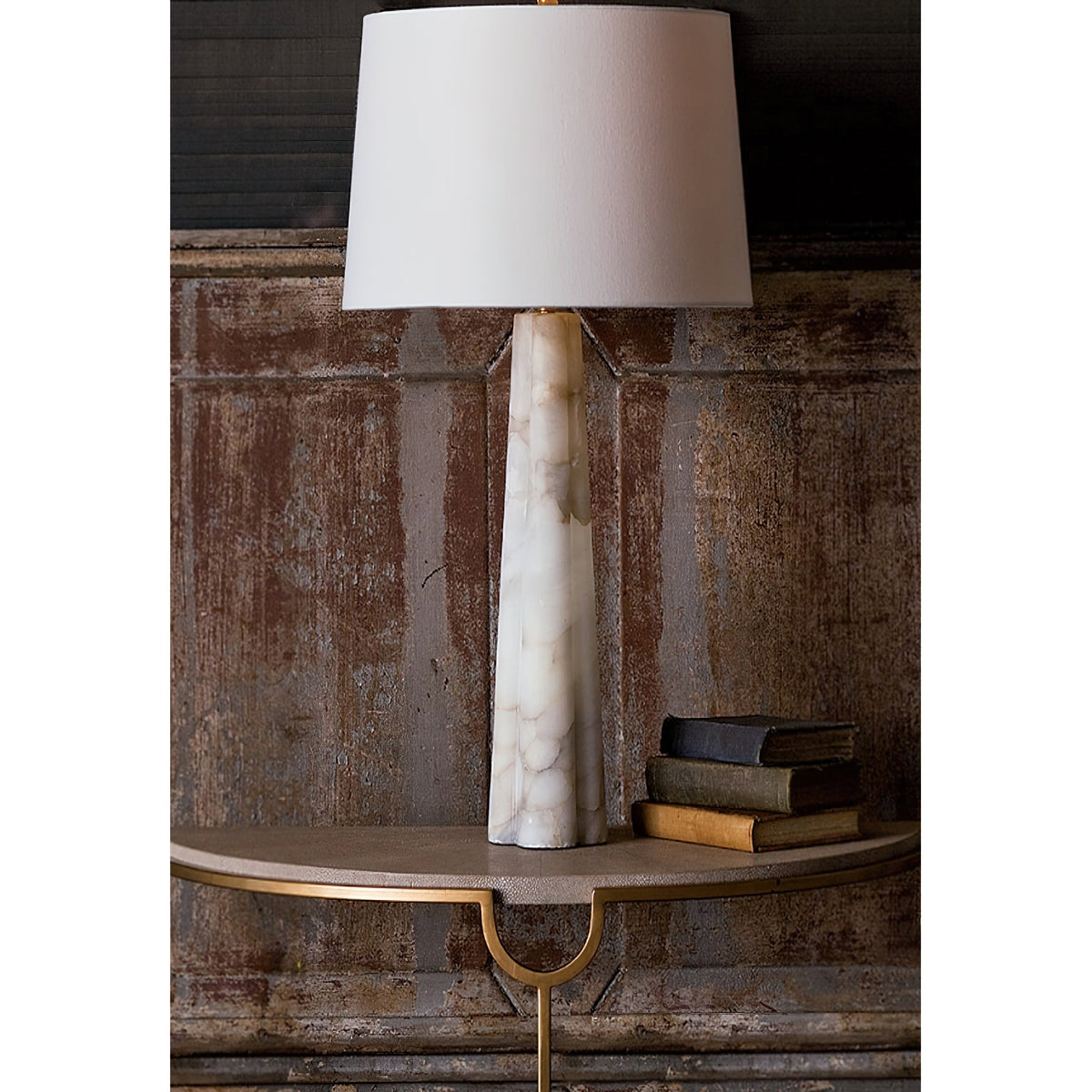 Marble Quatrefoil Table Lamp - view 11