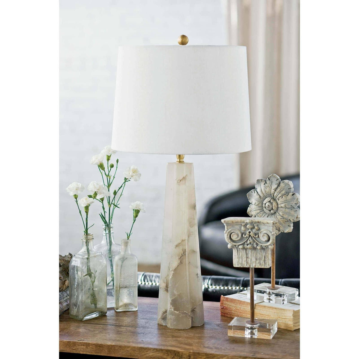 Marble Quatrefoil Table Lamp - view 12