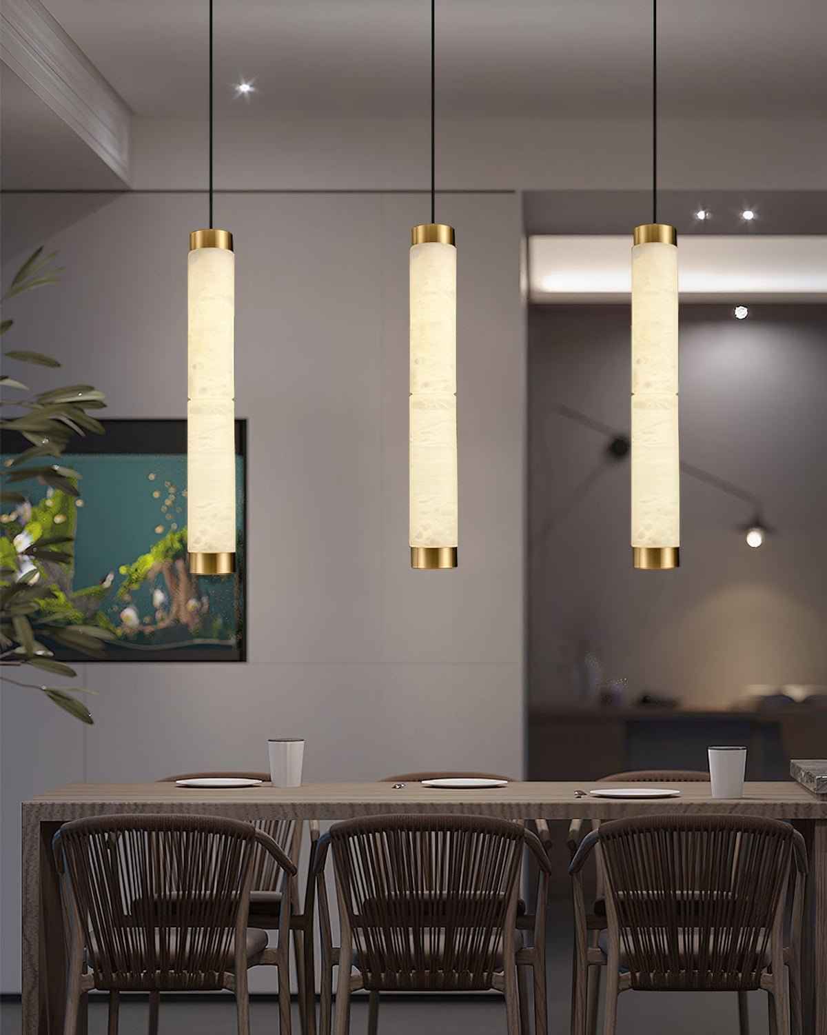 Alabaster Strip Pendant Light - view 8