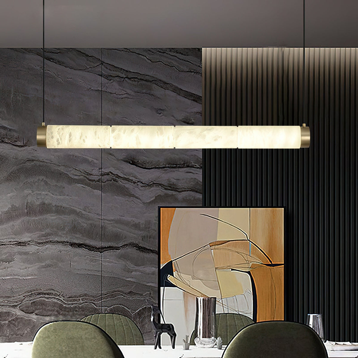 Alabaster Strip Pendant Light - view 2