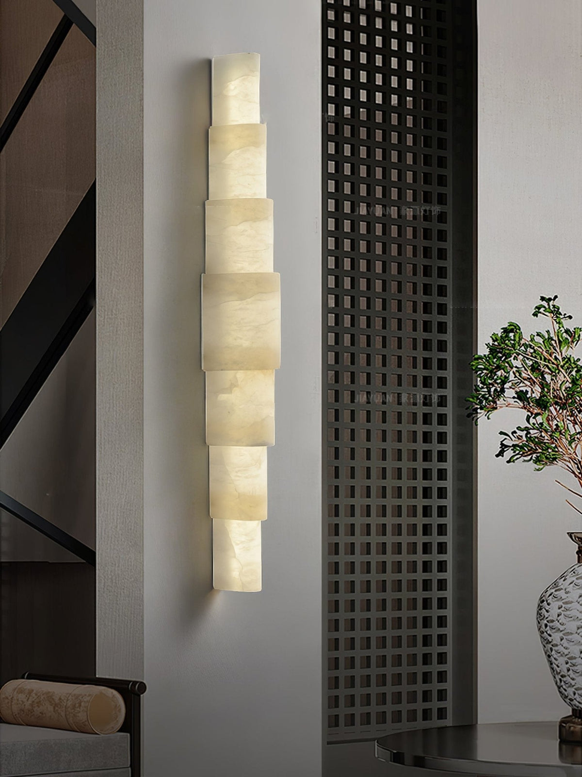 Alba Cascade Alabaster Wall Sconce