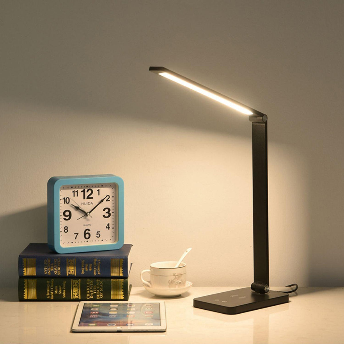 LED Desk Lamp with USB and Built-in Battery 13-inch