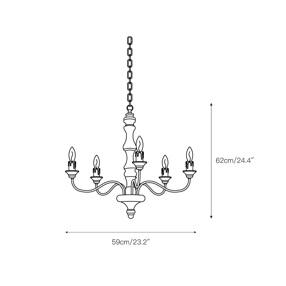 Andromeda 5-Light Chandelier - view 3