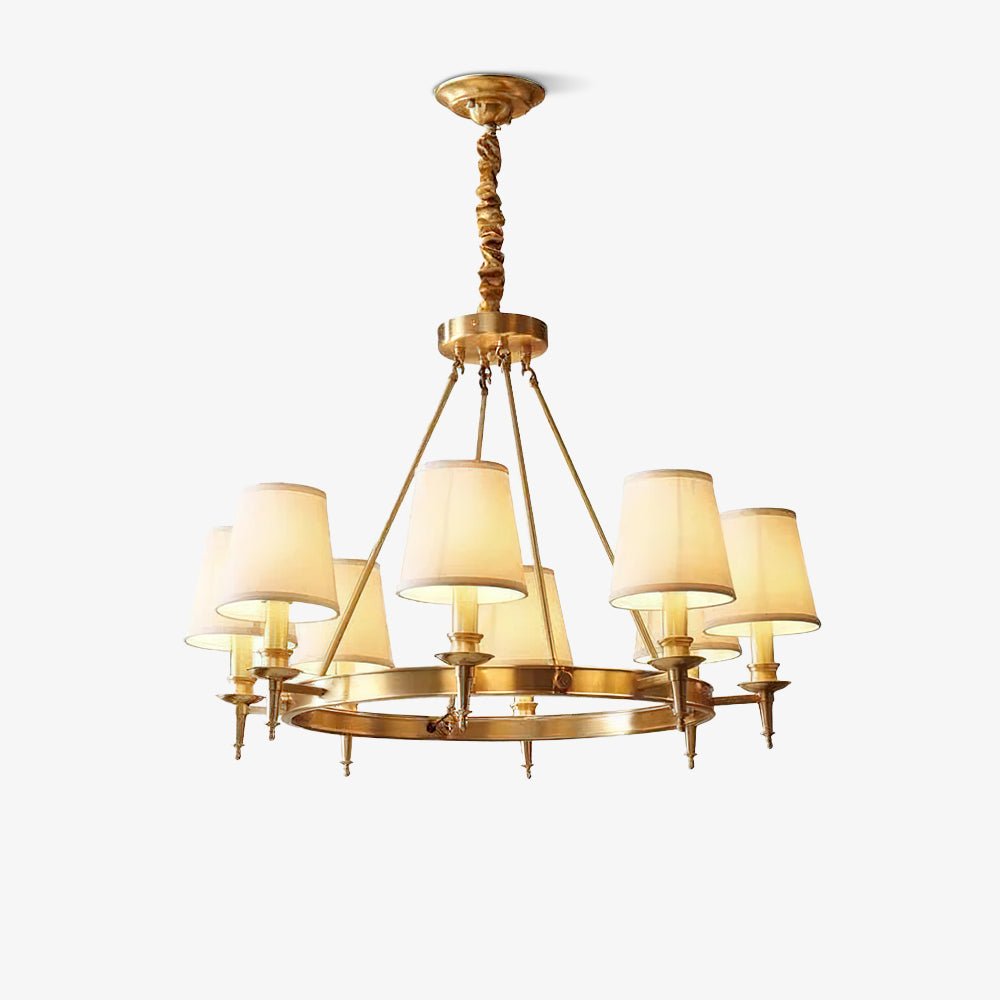 Antique Brass Chandelier - view 23