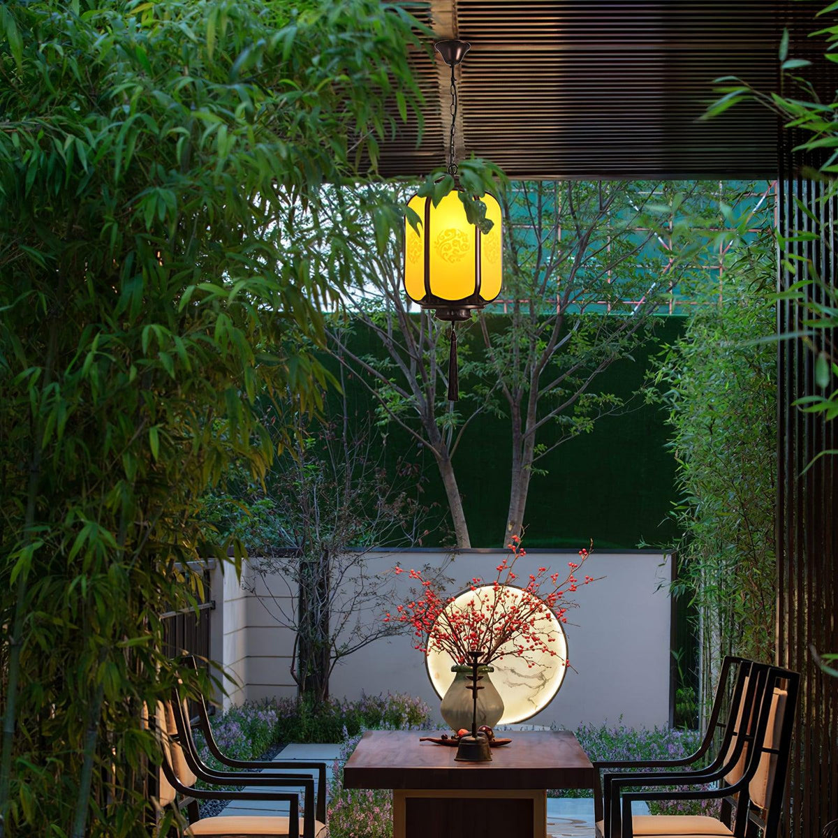 Antique Lantern Outdoor Pendant Light - view 5