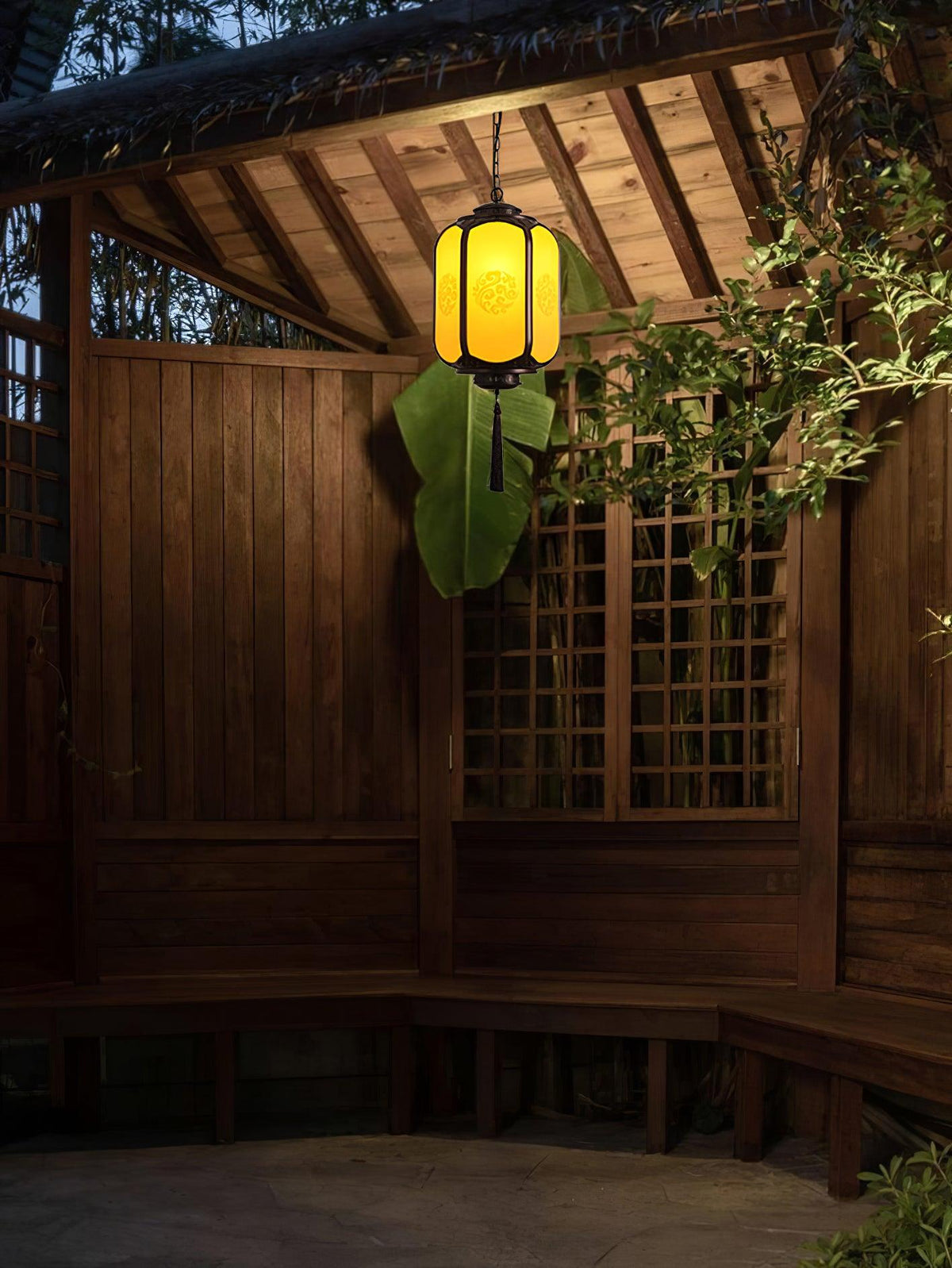 Antique Lantern Outdoor Pendant Light - view 10