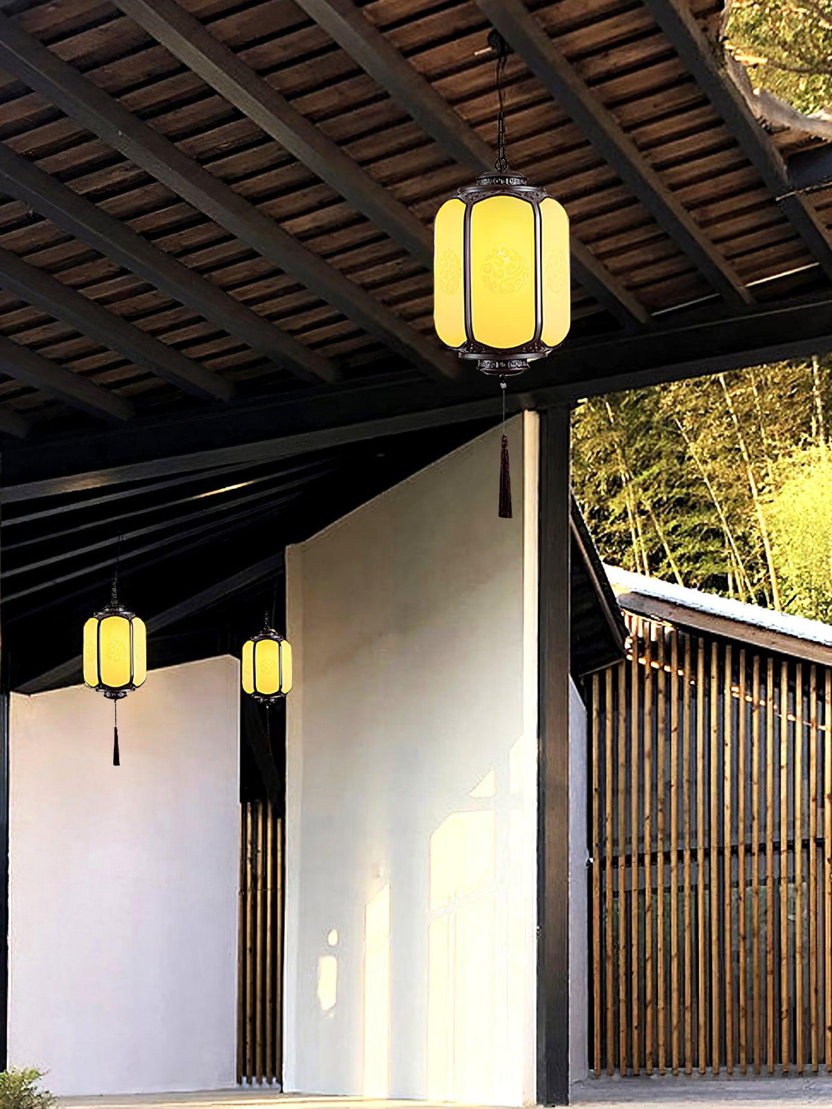 Antique Lantern Outdoor Pendant Light - view 6