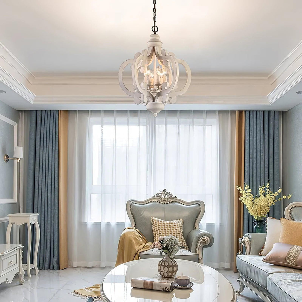 Antique White Style Chandelier - view 18