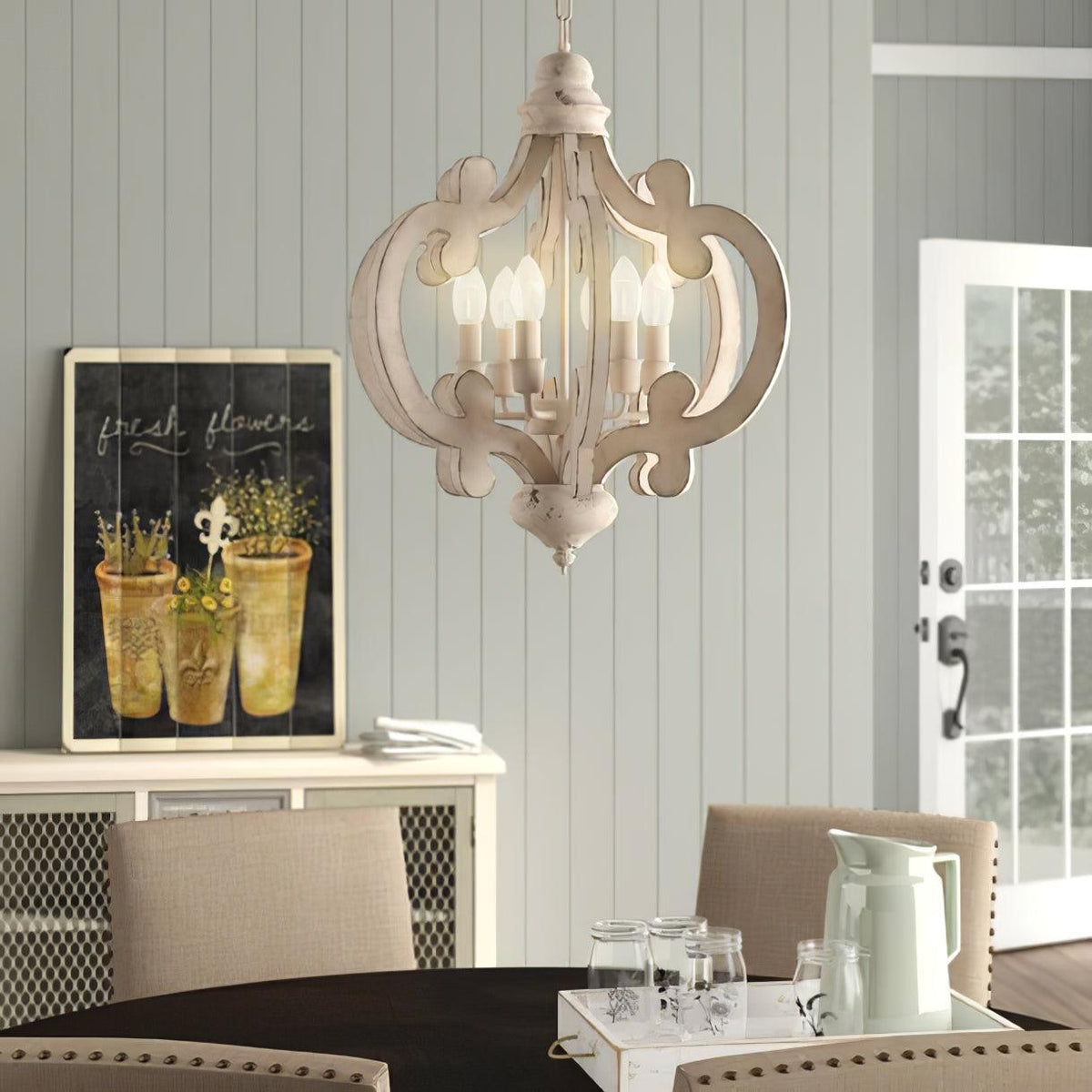 Antique White Style Chandelier - view 20