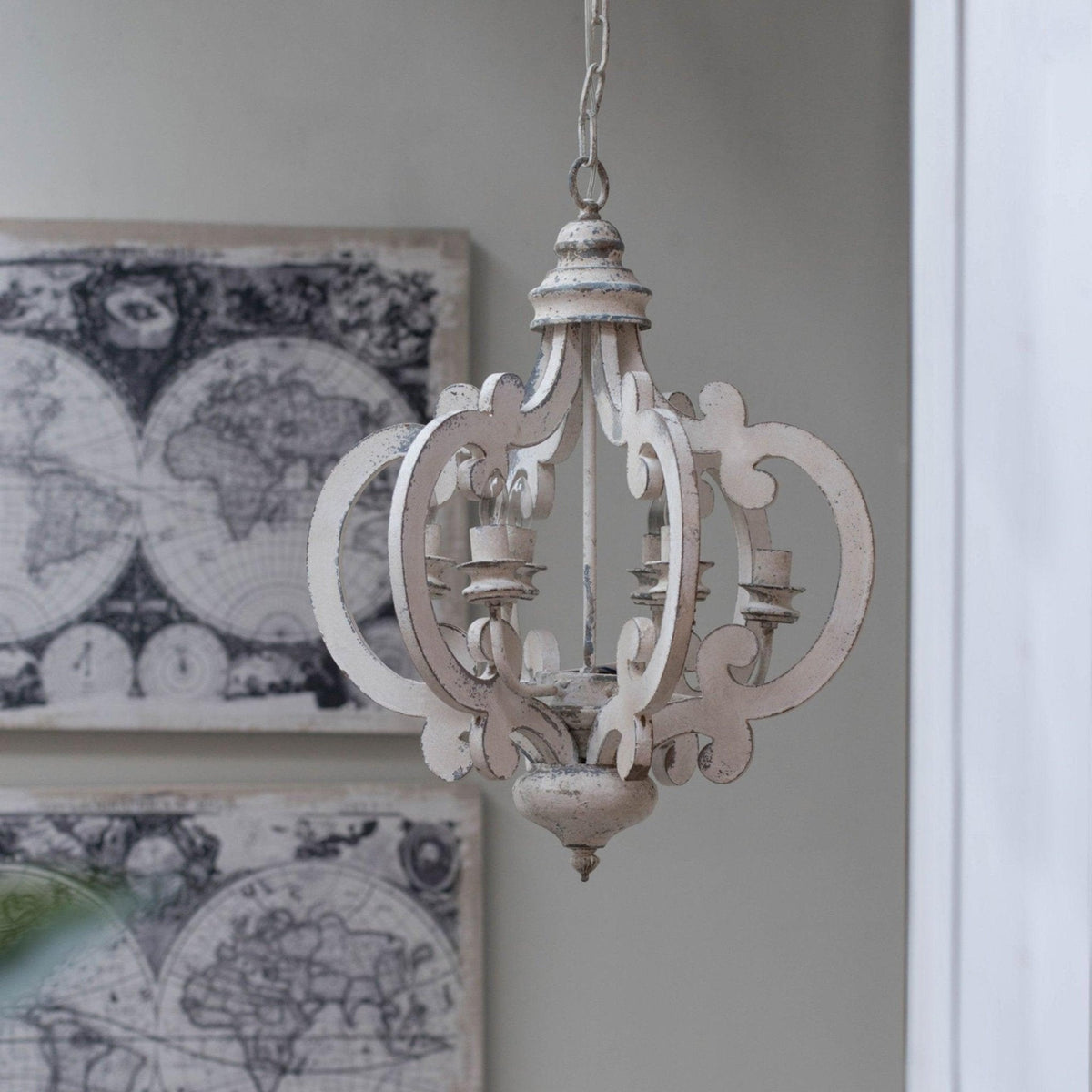 Antique White Style Chandelier - view 26