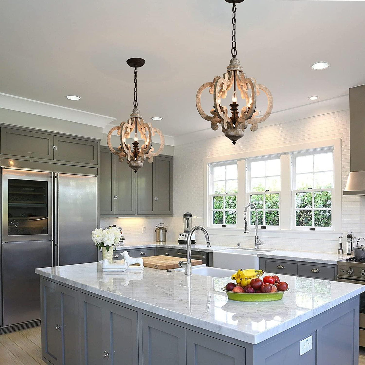 Antique White Style Chandelier - view 19