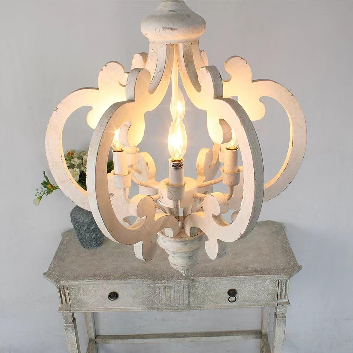 Antique White Style Chandelier - view 33