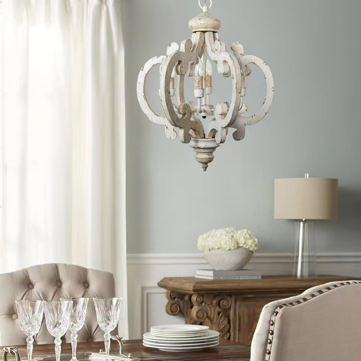 Antique White Style Chandelier - view 23
