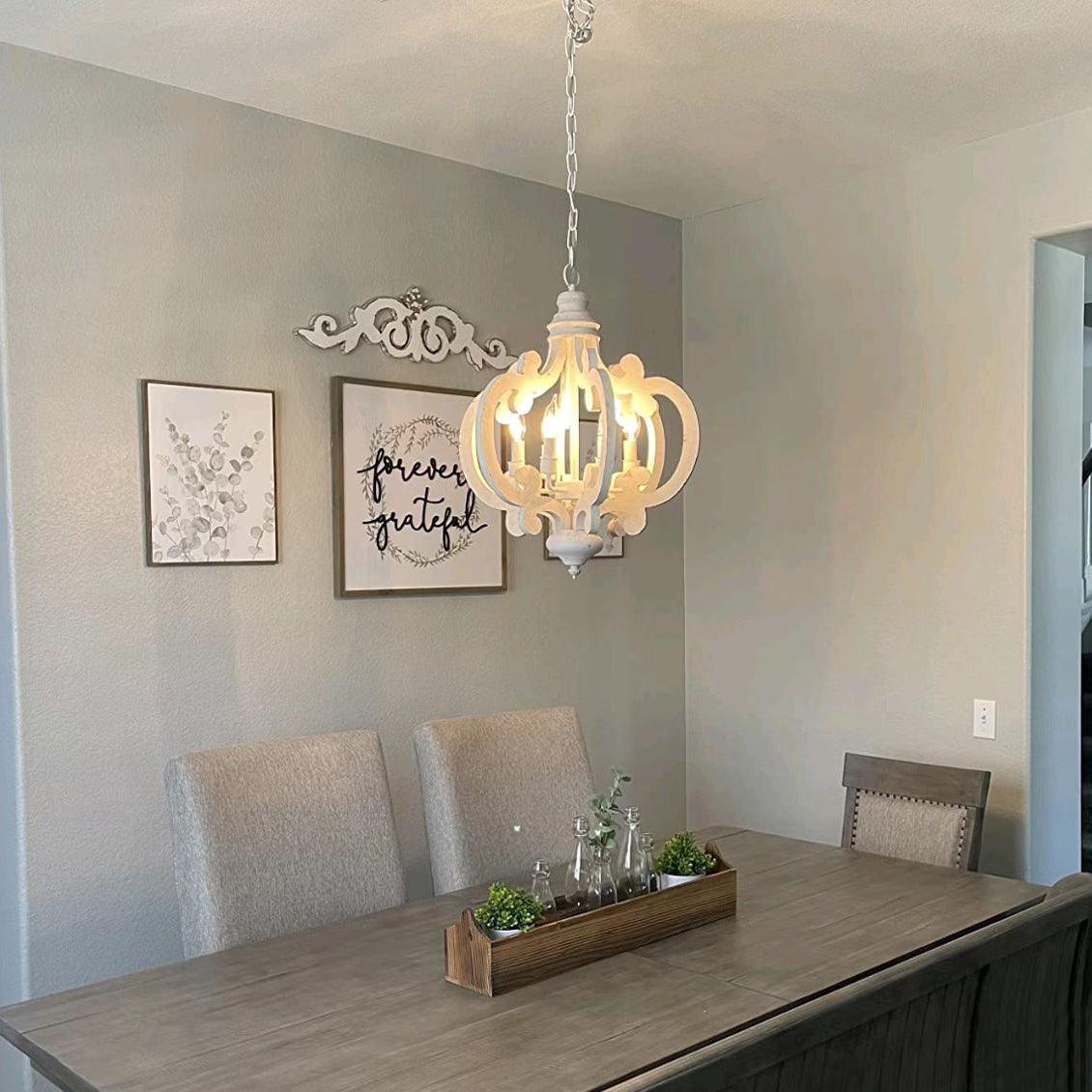 Antique White Style Chandelier - view 4