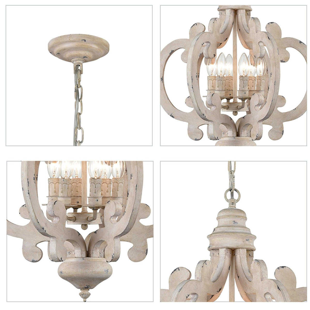 Antique White Style Chandelier - view 50