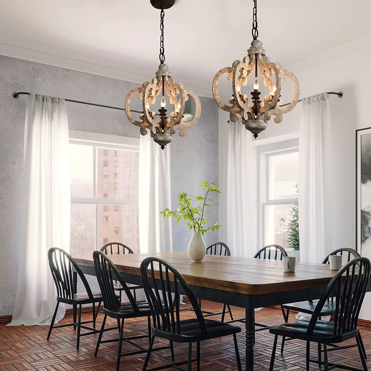 Antique White Style Chandelier - view 10