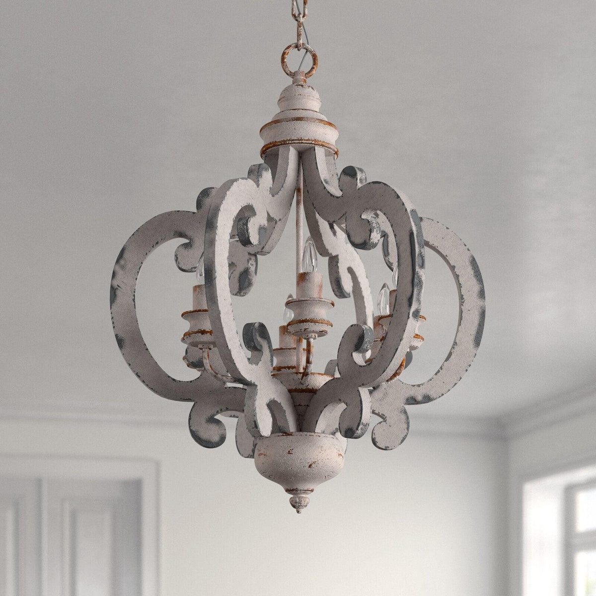 Antique White Style Chandelier - view 12