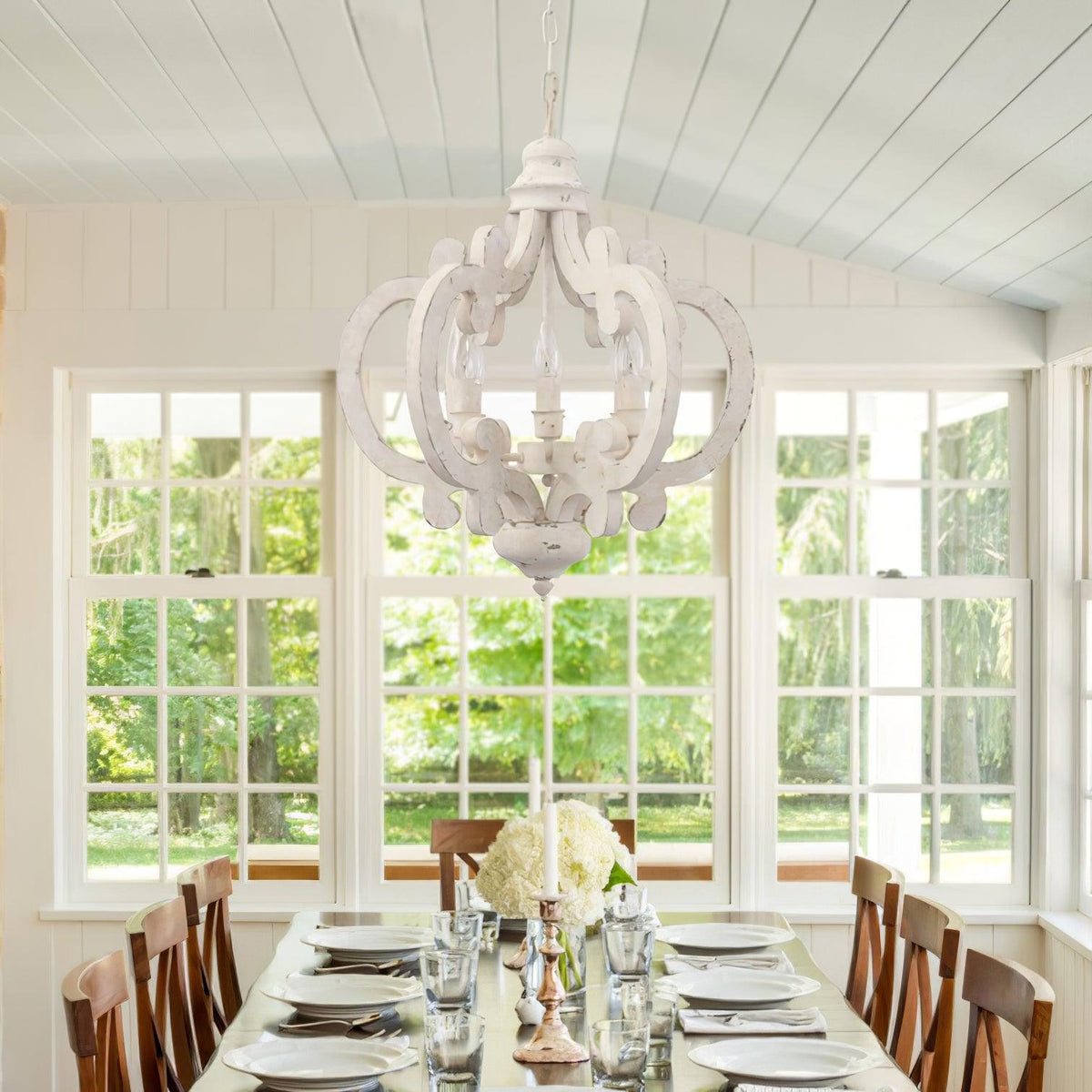 Antique White Style Chandelier - view 3