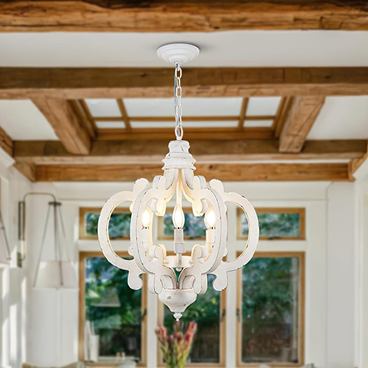 Antique White Style Chandelier - view 5