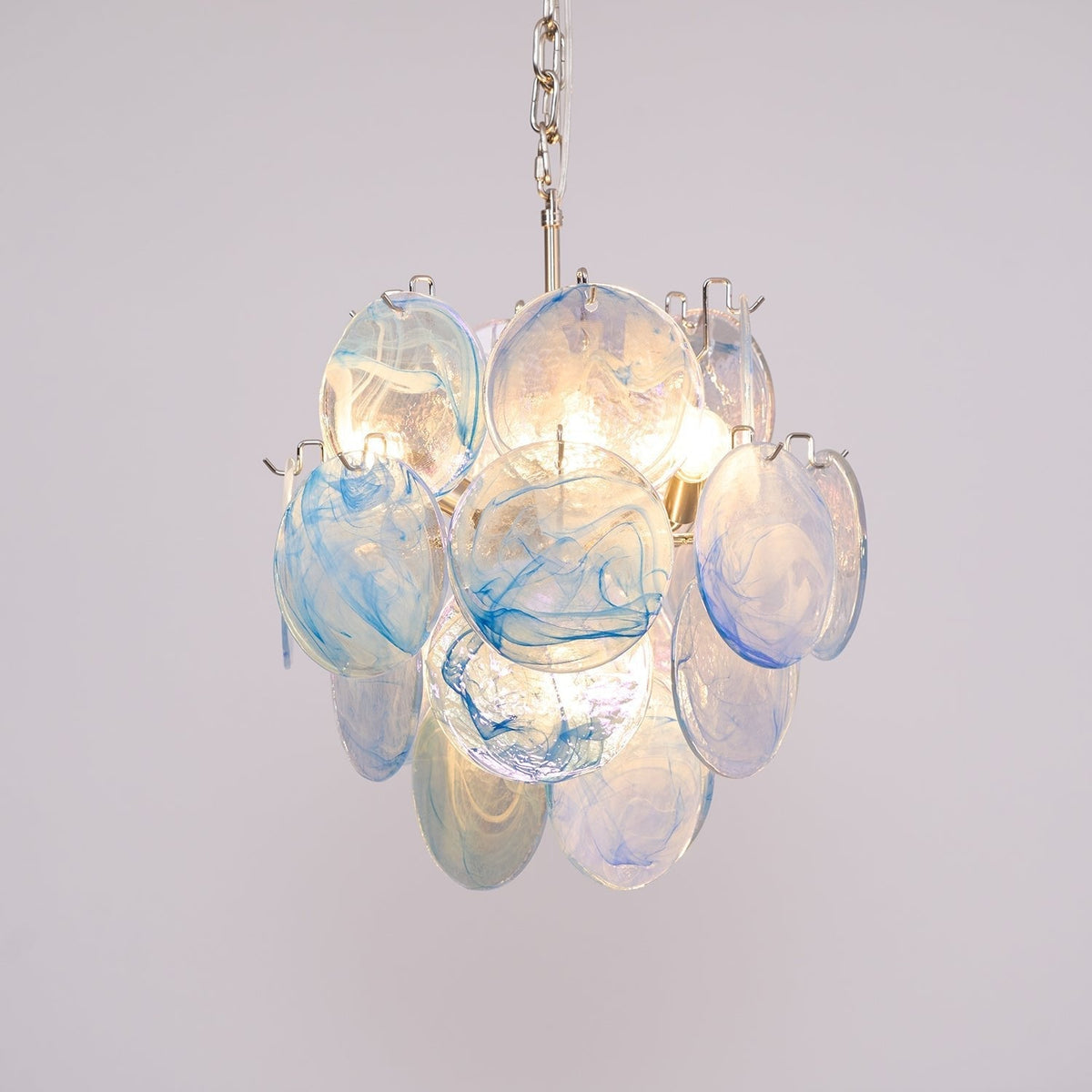Aqua Blue Glass Murano Chandelier - view 13