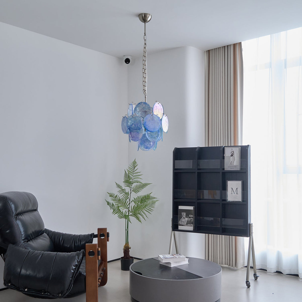 Aqua Blue Glass Murano Chandelier - view 4