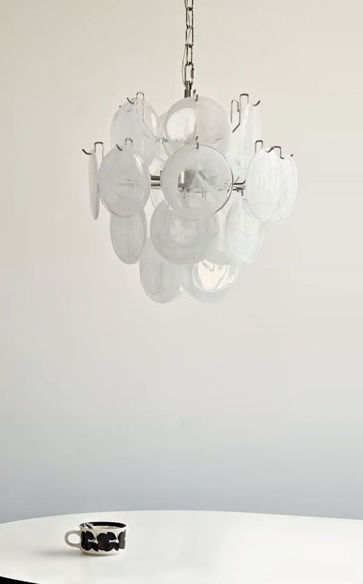 Aqua White Glass Murano Chandelier - view 42