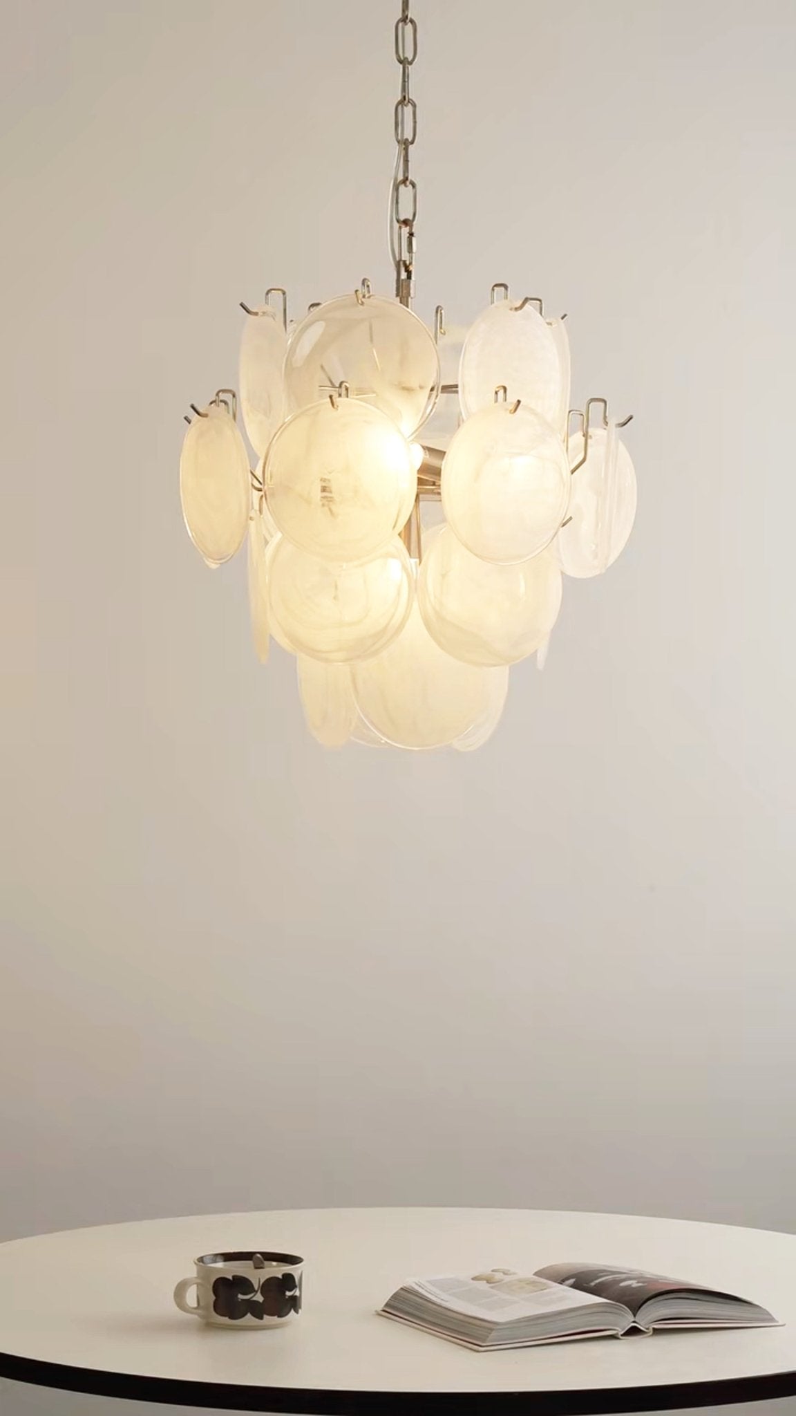 Aqua White Glass Murano Chandelier - view 43