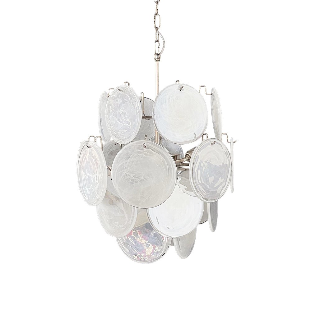 Aqua White Glass Murano Chandelier - view 47