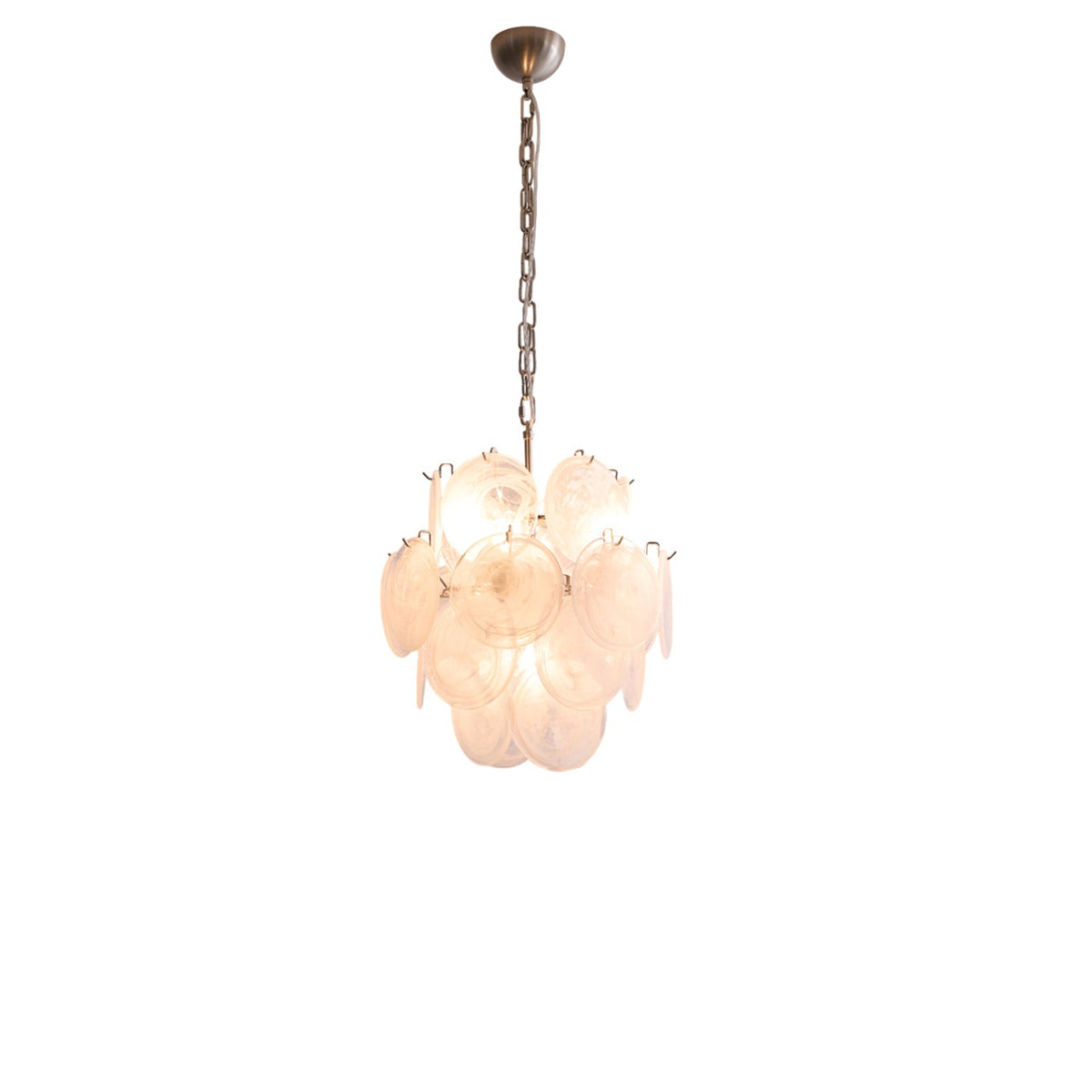 Aqua White Glass Murano Chandelier - view 24