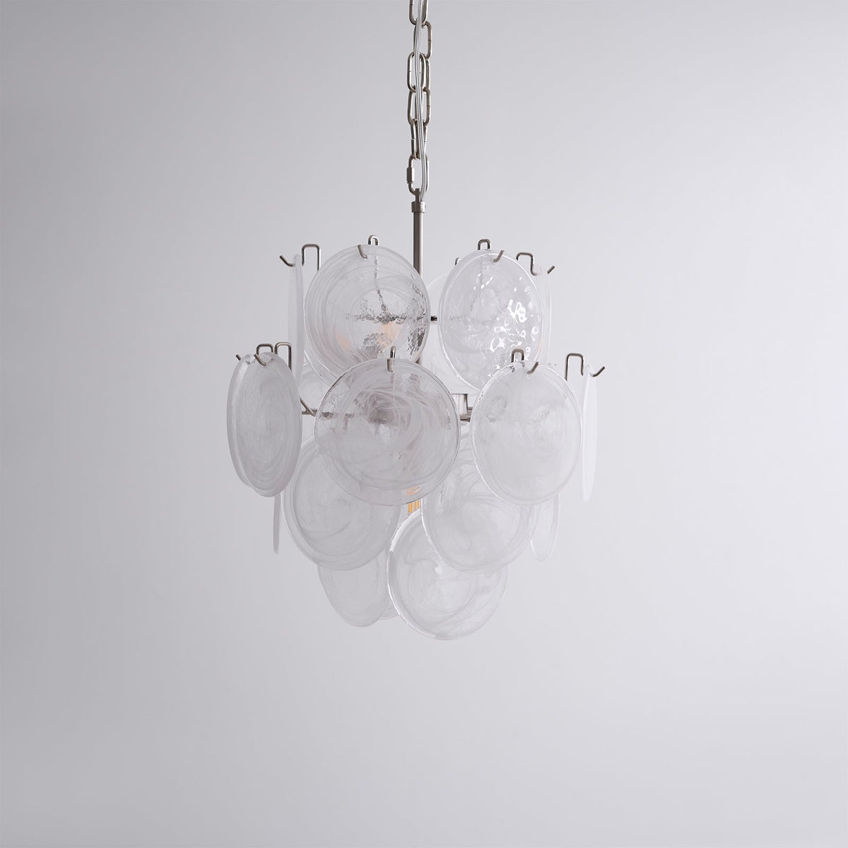 Aqua White Glass Murano Chandelier - view 25