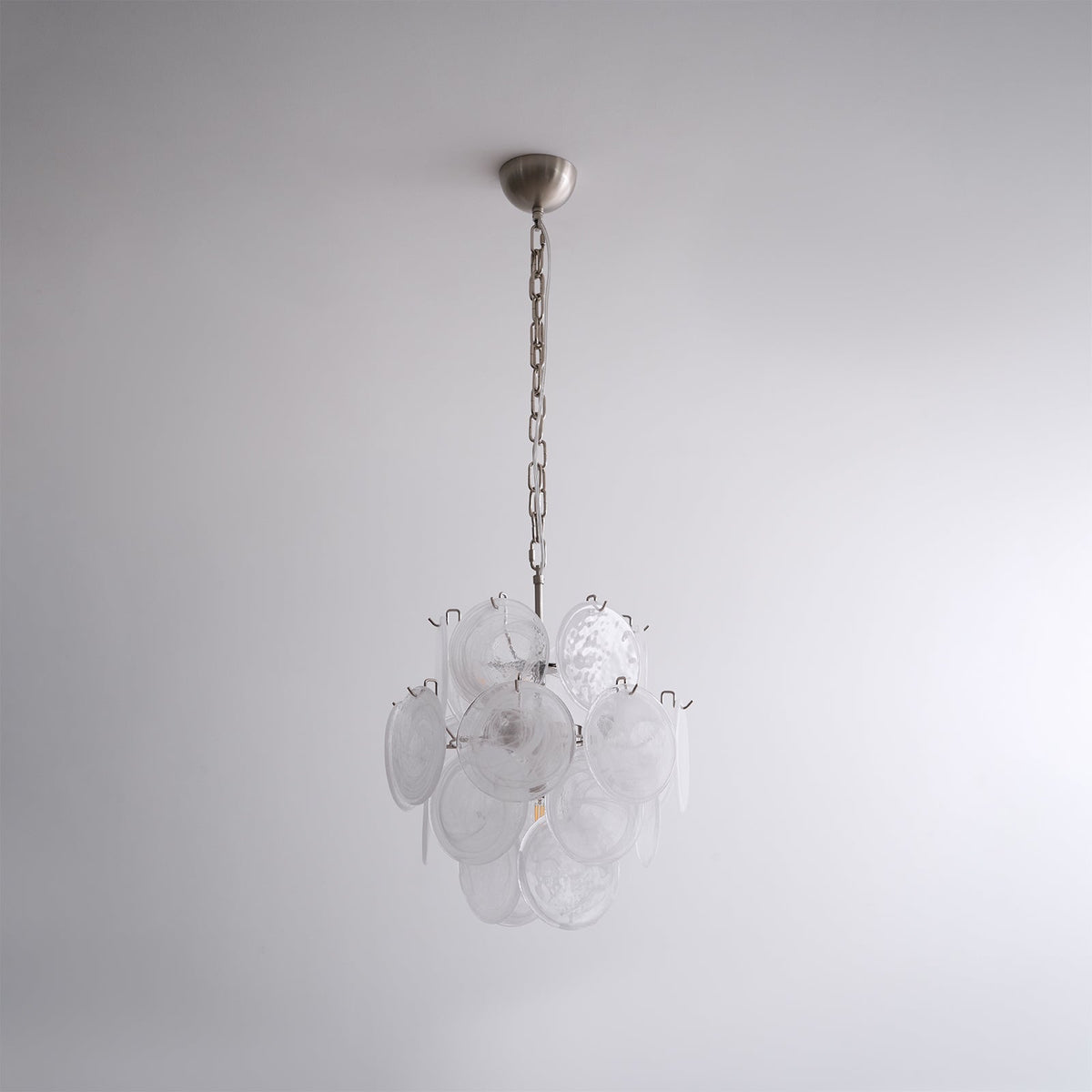 Aqua White Glass Murano Chandelier - view 17