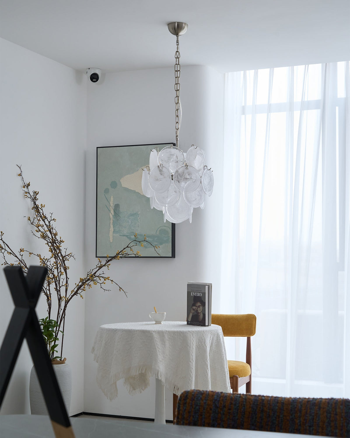 Aqua White Glass Murano Chandelier - view 18
