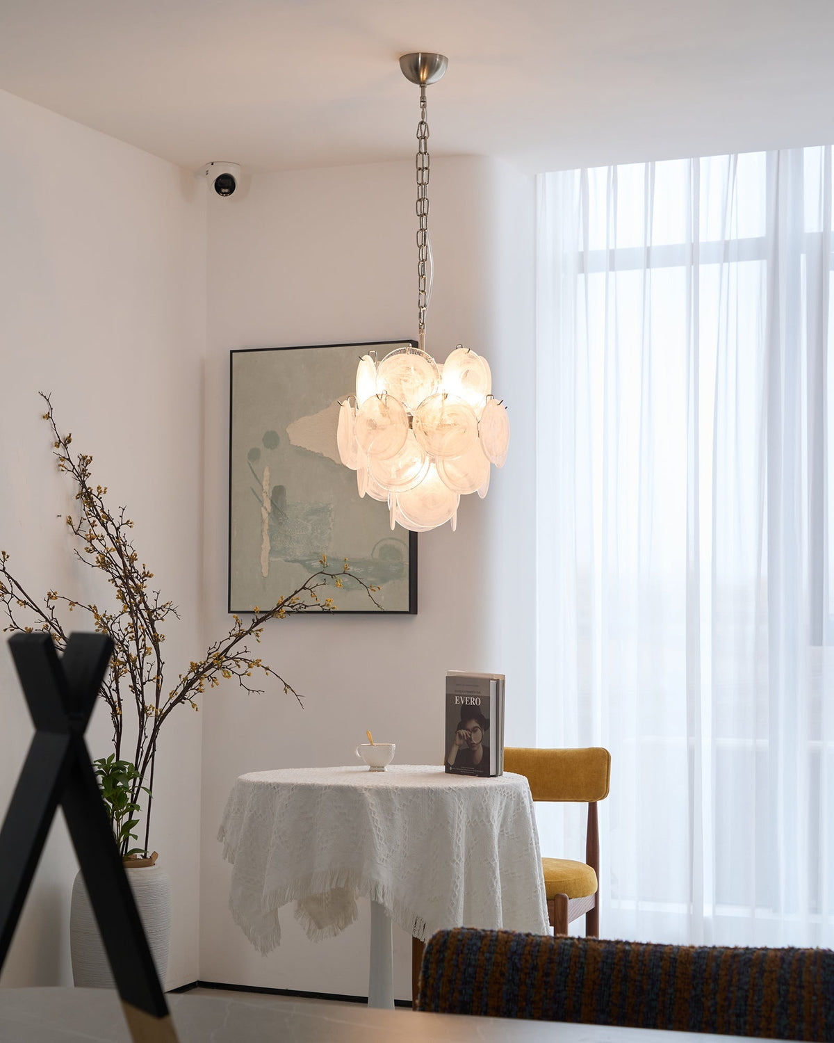Aqua White Glass Murano Chandelier - view 19