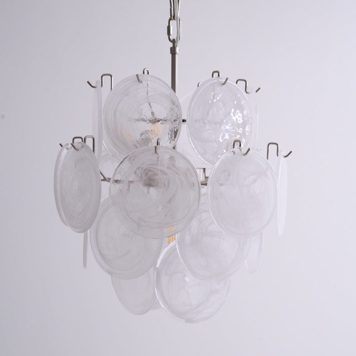 Aqua White Glass Murano Chandelier - view 8