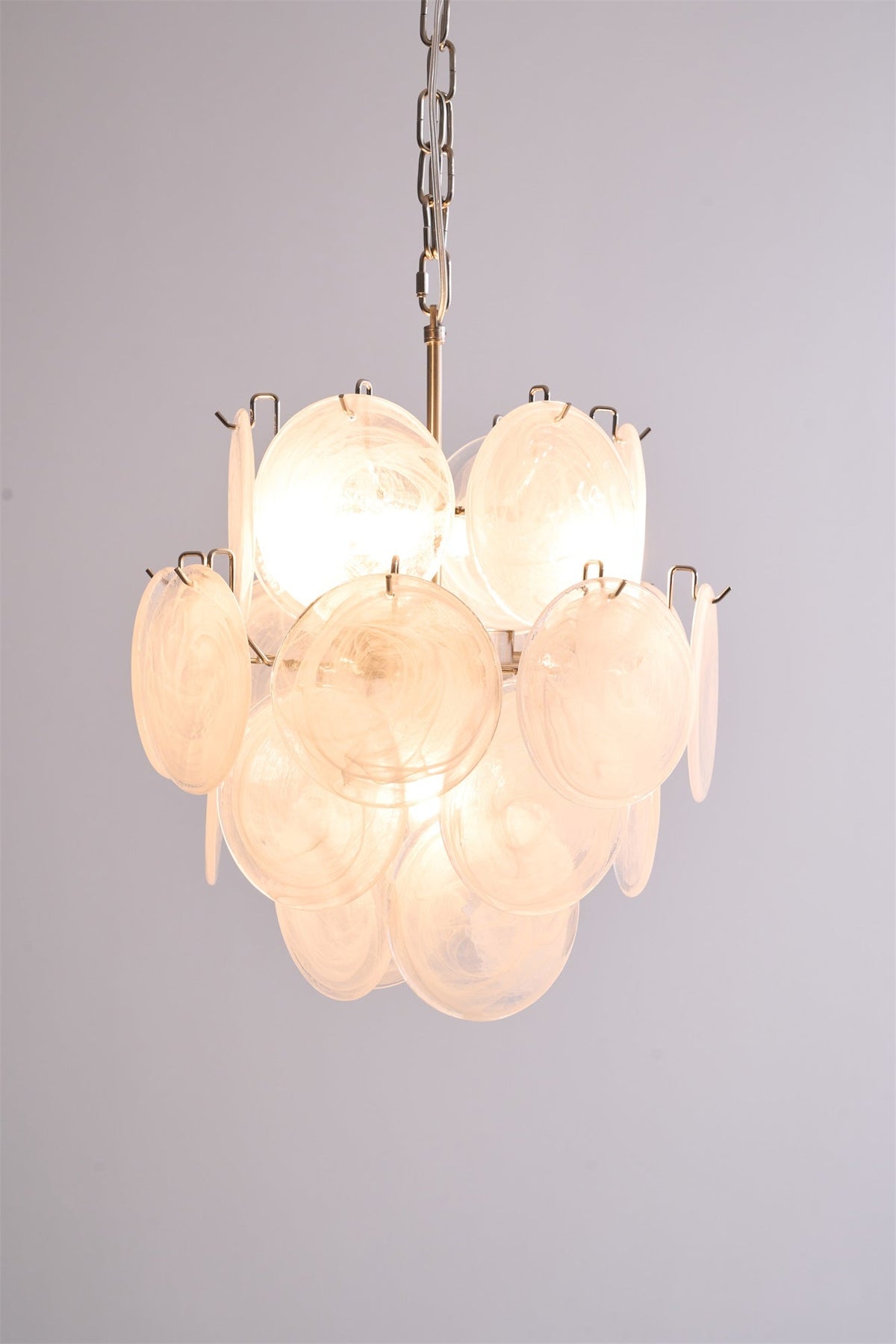Aqua White Glass Murano Chandelier - view 9
