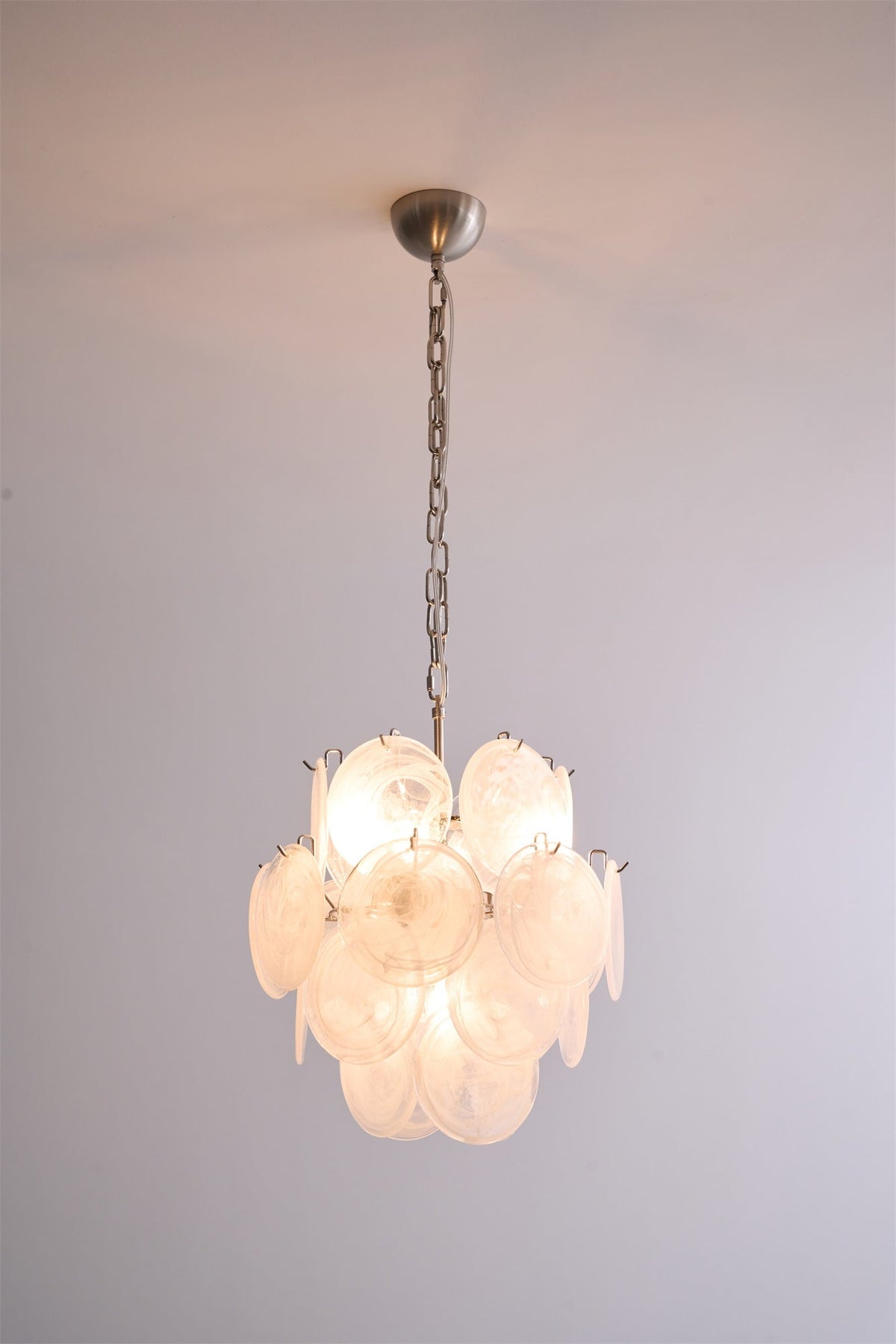 Aqua White Glass Murano Chandelier - view 10