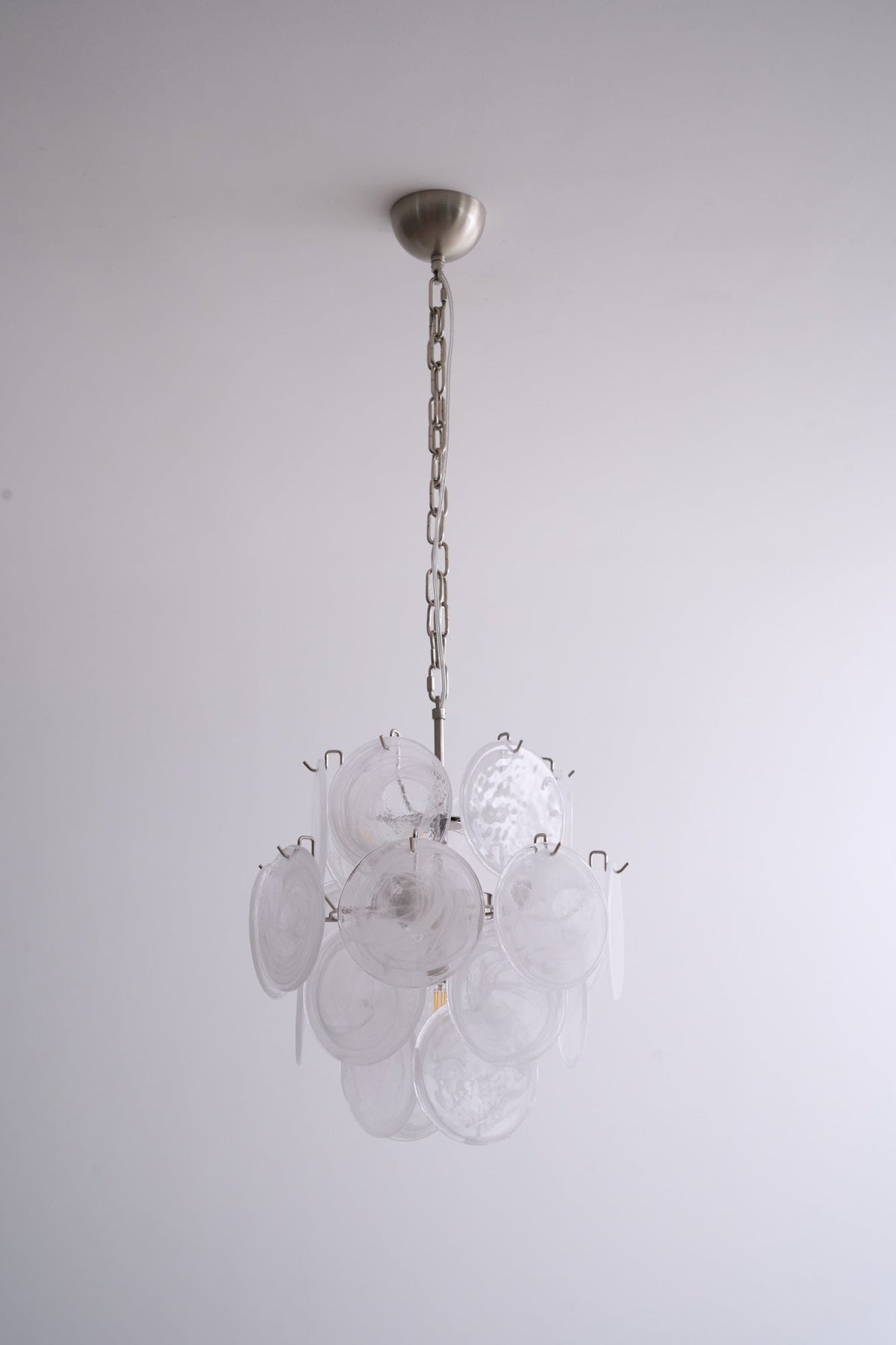 Aqua White Glass Murano Chandelier - view 11