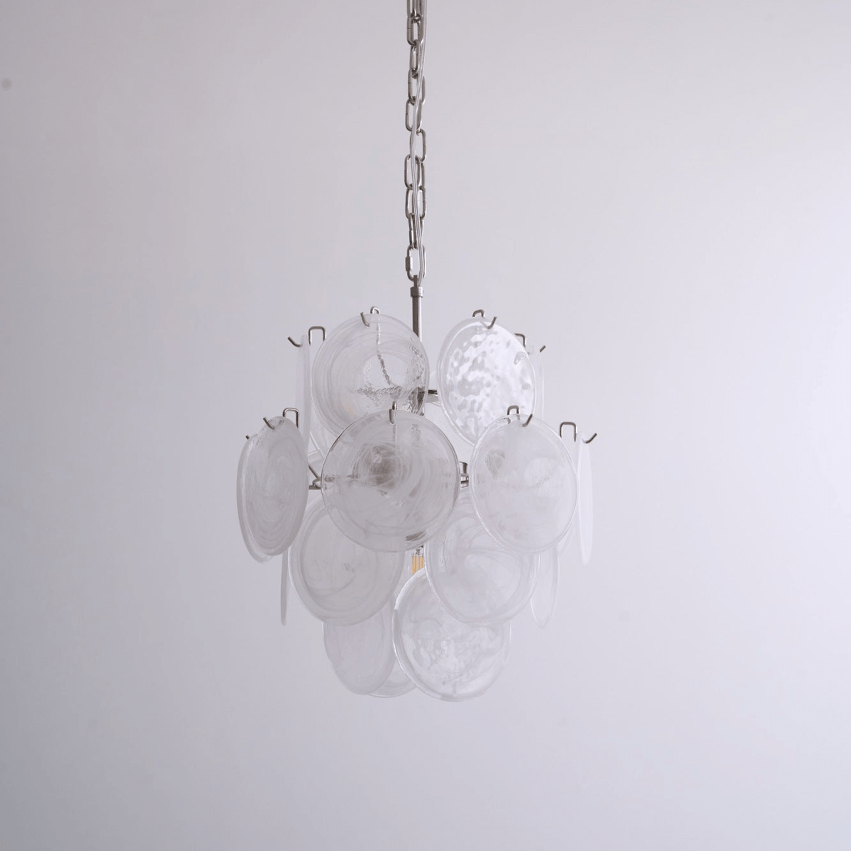 Aqua White Glass Murano Chandelier - view 16